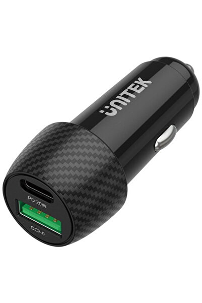 Unitek Încărcător auto 38W, USB-A USB-C, QC3.0, P1400A