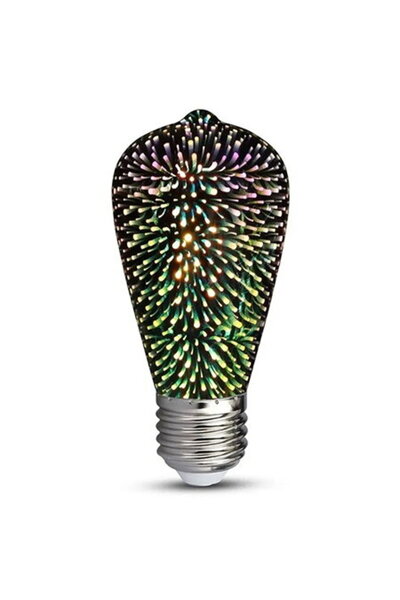 V-TAC BEC LED ST64 E27 3W CU FILAMENT 3000K ALB CALD MODEL 3D