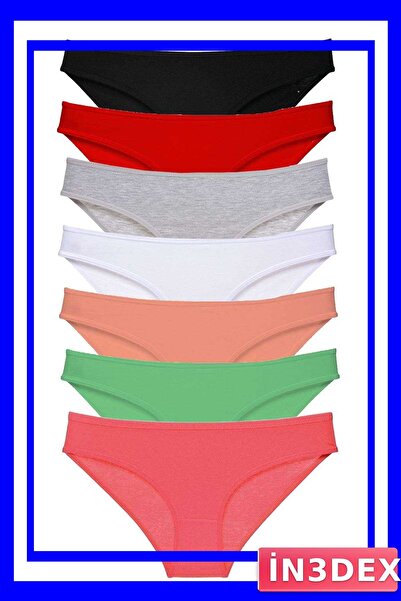 İN3DEX Lycra Women's Slip Panties Set of 7 Economical Series