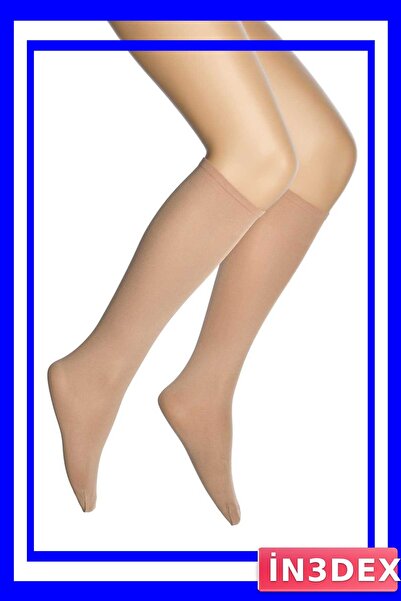 İN3DEX Women's Knee-Length Micro Socks Skin Color