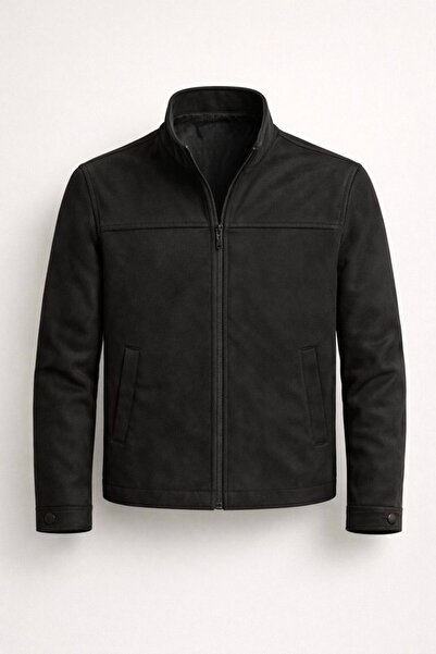 BASEL.CO Basic Simple Stylish Slim Fit Seasonal Suede Jacket