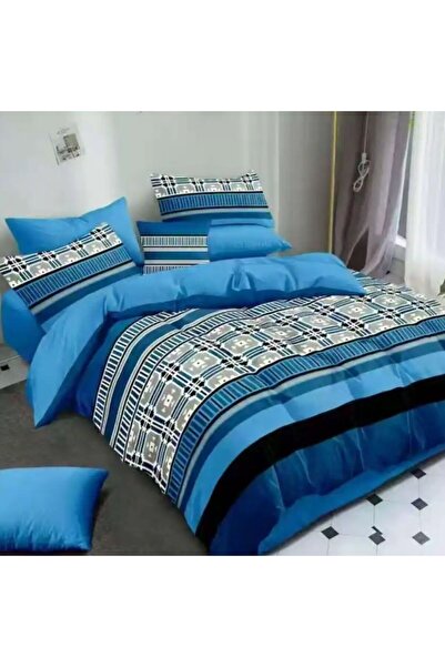 Pucioasa Finet Stretchy Duvet Cover Set , 6 pieces, Geometric Blue