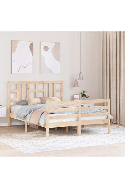 Concept Cadru de pat cu tăblie, lemn masiv, dublu 4FT6