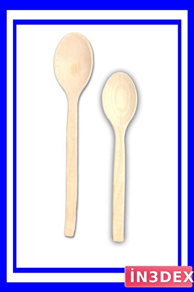 İN3DEX Natural Wooden Double Spoon Set