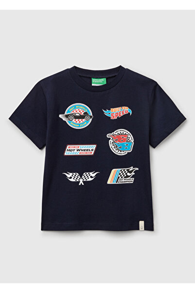 Benetton Hot Wheels Erkek Tshirt 1-6 Yaş Lacivert
