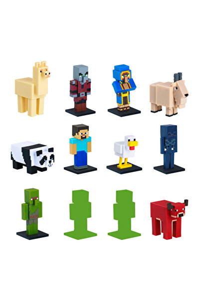 MINECRAFT 3D Toppeez 12'li Deluxe Figür Seti Seri 2 Model 1
