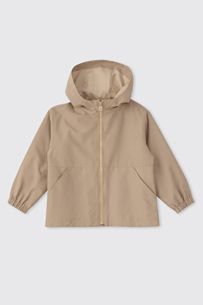Panço Erkek Bebek Kapüşonlu Bej Yağmurluk