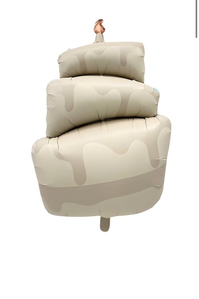 Çemrek Süs Parti Foil Beige Cake Balloon 80 cm 1 Piece