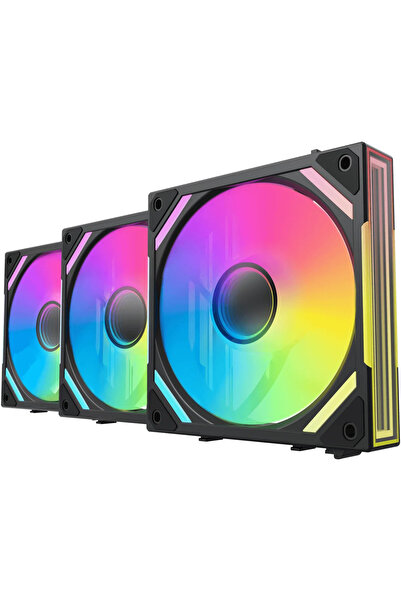 Alpenföhn Вентилатор Wing Boost 4 PWM, RGB - 3 броя, 120 мм, черен