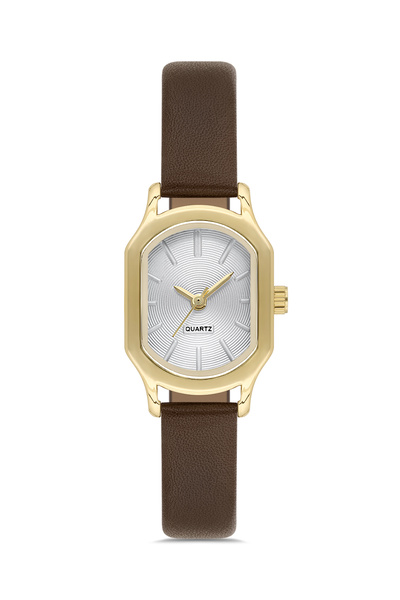 Ticarto Women's Minimal Bitter Brown Leather Wristwatch Tctsn001001S0444