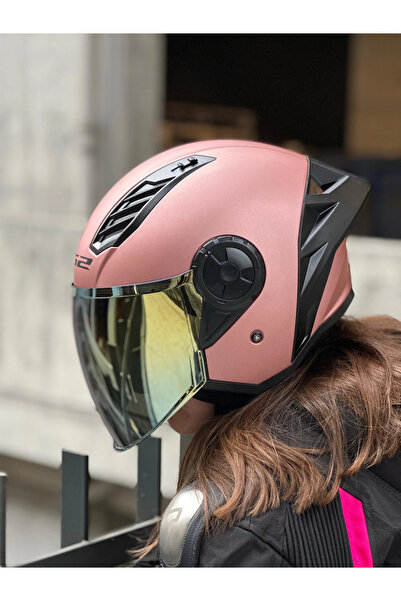 LS2 AIRFLOW 2 ROSE GOLD KASK (GOLD VİZÖR) SPOİLER