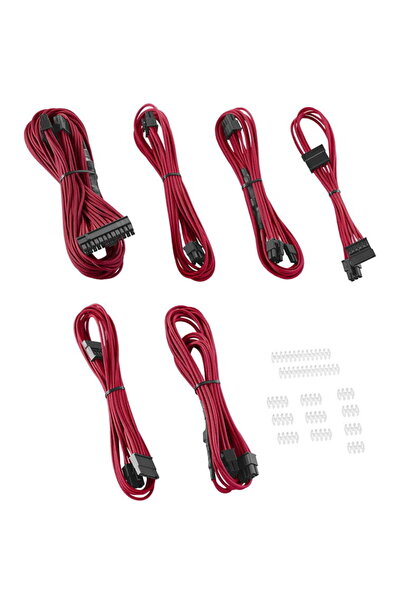 CableMod Kit cabluri ModFlex Essentials pentru PC seria C Rmi, RMx - Roșu