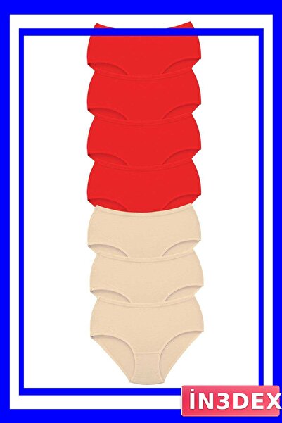 İN3DEX Women's High Waist Bato Panties 7-Pack Thick Elastic