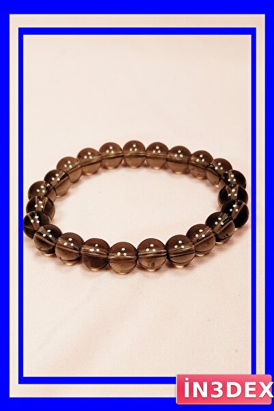 İN3DEX سوار من الحجر الطبيعي كوارتز سموكي مع علبة