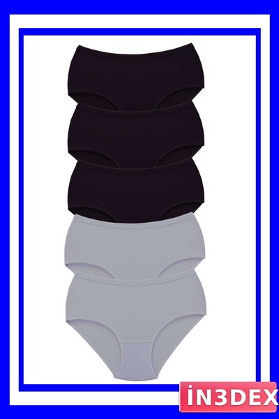 İN3DEX Women's High Waist Bato Panties 5-Pack Thick Elastic