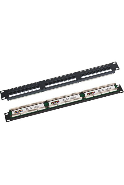 Q-LANTEC Patch panel UTP cat.6 19 inch 1U 24xRJ45 LSA
