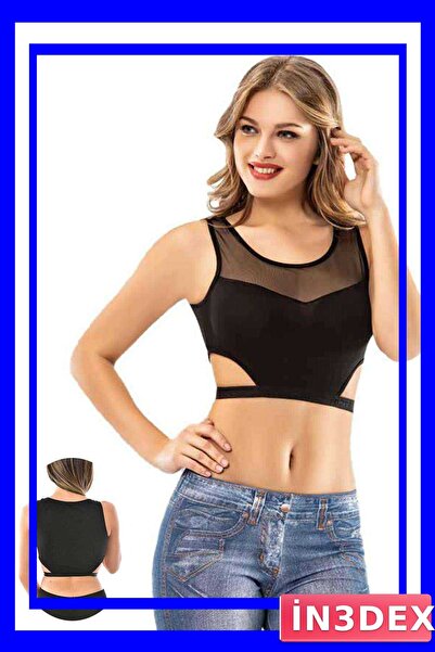 İN3DEX Black Tulle Detailed 6-Piece Bustier Set