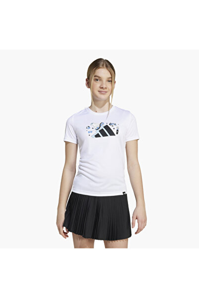 adidas Girls T-Shirt With Graphic Logo Print - Short Sleeves