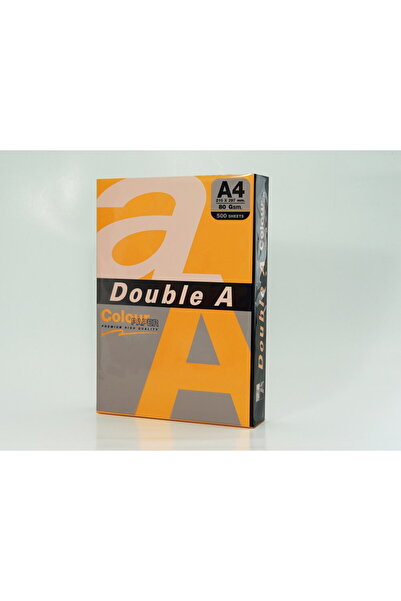 DOUBLE A Hârtie color A4, 75 g/m², 500 coli/capăt, portocaliu neon