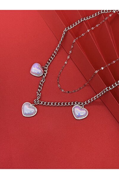 Melisa Takı & Aksesuar Double Heart Necklace