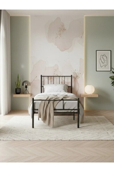 Generic سرير حديدي متين بتصميم جذاب، 190 × 90 سم
