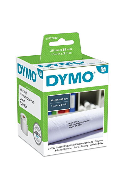 Dymo Lw Ευρύ Διεύθυνση 520 Ετικέτα-πακέτο 89x36 (99012)