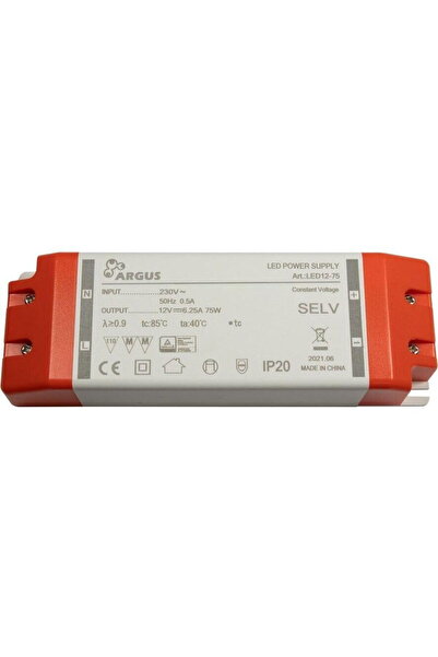 Inter-Tech Transformator LED LED12-75 75W, 12V, 6250mA, IP20