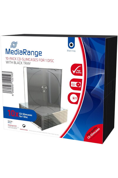 MediaRange Cutie DVD, MediaRange, Plastic, Negru, 12x14 cm