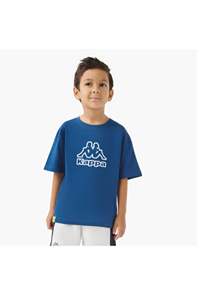 Kappa Logo Print T-shirt with Crew Neck and Short Sleeves