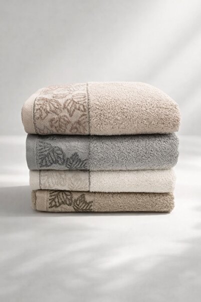 Pupilla Collection 100% Cotton 50*90 4-Piece Face Towel Set - Assorted