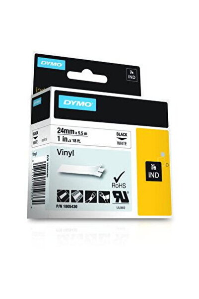 Dymo Rhino Band Vinyl 24mmx5.5m Black->White