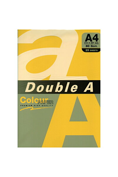 DOUBLE A Color Paper A4, 80gsm, 25 sheets/top - intense lemon