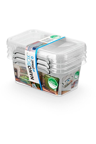 Orplast Plastic Food Storage Box with Lid, , 3 pcs/set, Nanobox - capacity 500ml
