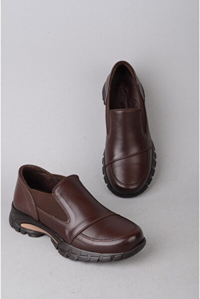 SEÇ KUNDURA Seç 501 Genuine Leather Casual Women's Shoes Brown