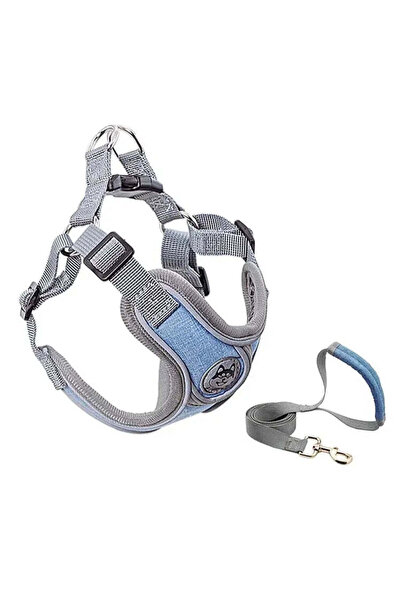 Petora Ham reglabil cu lesă pentru câini, albastru, HC1025 - M