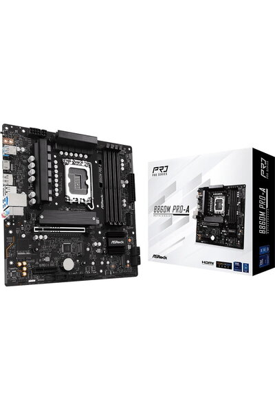 ASROCK Placa de baza B860M PRO-A, Intel B860, LGA 1851, DDR5, mATX