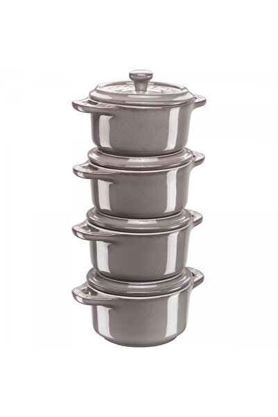STAUB Σετ 4 δοχείων γενικής χρήσης, κεραμικά, 200ml, χρώμιο
