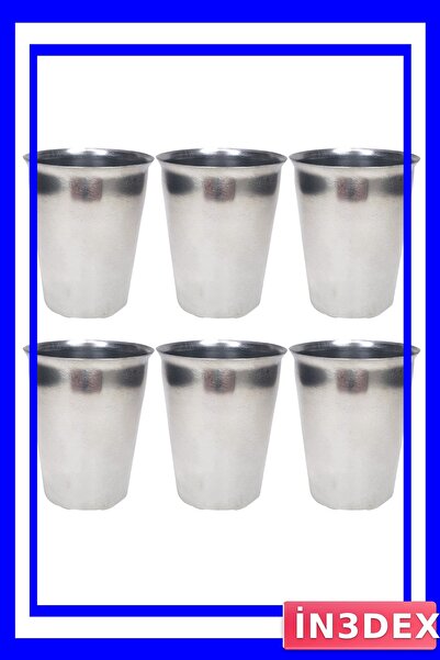 İN3DEX Stainless Steel Tumbler Set 6 Pieces Chrome Finish