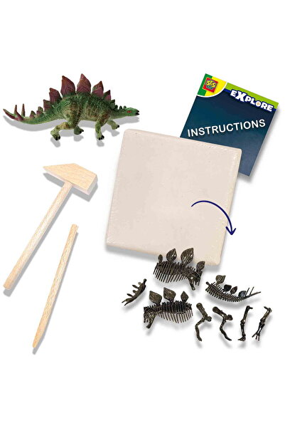 SES Creative Creative Toy Dino and Skeleton Excavation 2 in 1 - Stegosaurus