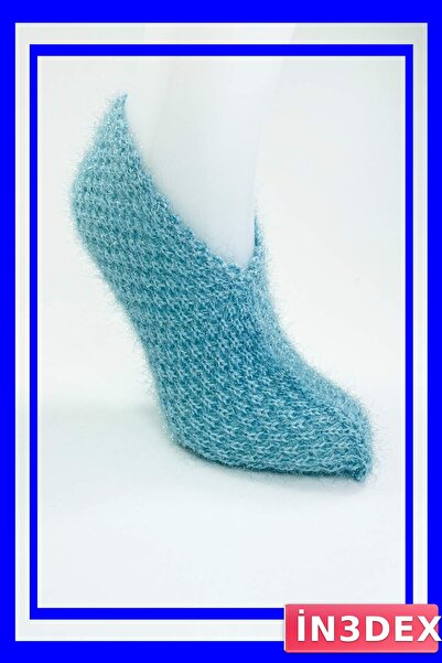 İN3DEX Hand Knitted Wool Booties Winter Home Shoes for Women