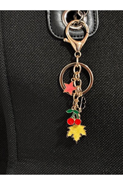 bijoux uniques μεταλλικό μπρελόκ & διακοσμητικό τσάντας με σχέδια φύλλων, αστ...