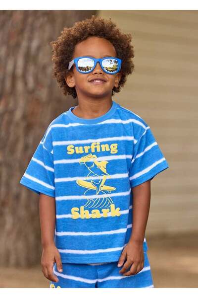MAYORAL Surfing Shark Tshirt 5-10 Years Blue