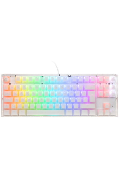 Ducky One 3 Aura White TKL Keyboard, RGB LED - MX-Speed-Silver
