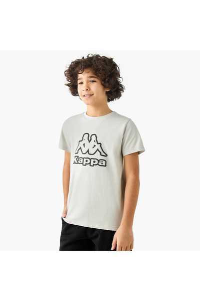 Kappa تي شيرت بطبعة شعار ورقبة دائرية