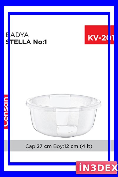 İN3DEX حاوية تخزين شفافة مستديرة قطعة واحدة