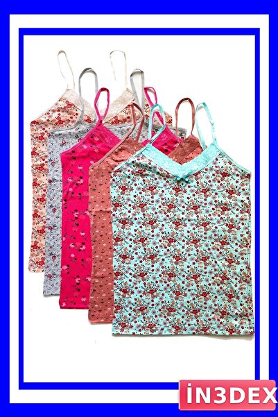 İN3DEX 5-Piece Cotton Lace Athlete Set with Straps and Patterned Design