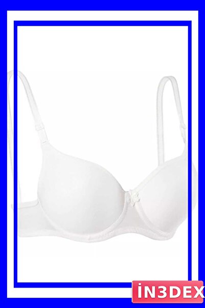 İN3DEX White Non-Padded Wire Bra with Silicone