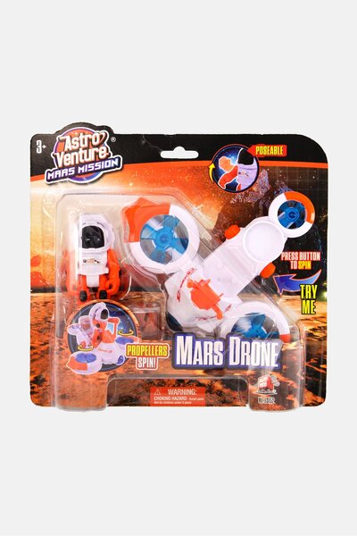 Play Mind مركبة طائرة بدون طيار من حملة أسترو فنتشر للمريخ، أبيض/برتقالي