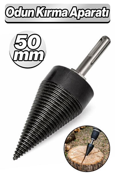 Badem10 Odun Kırma Aparatı 50 MM SDS Plus Uyumlu Matkap Aparatı Dayanıklı Çel...