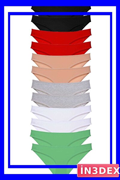 İN3DEX Lycra Women's Slip Panties Set of 12 Economical Package